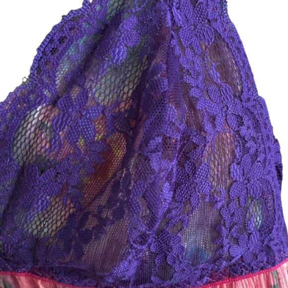 Y2K Philosophy di Alberta Ferretti silk & lace baby doll lingerie dress - Picture 11 of 14